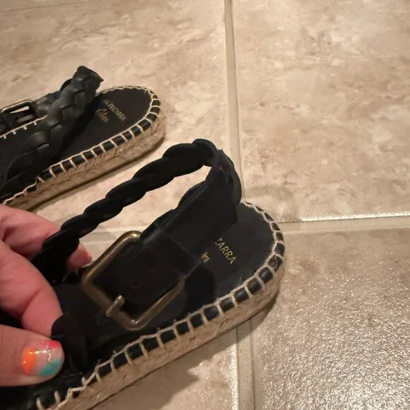 NWOB | Altuzarra x Castaner Nara Altz Espadrille Sandals | Black | Size 39 - Picture 7 of 10